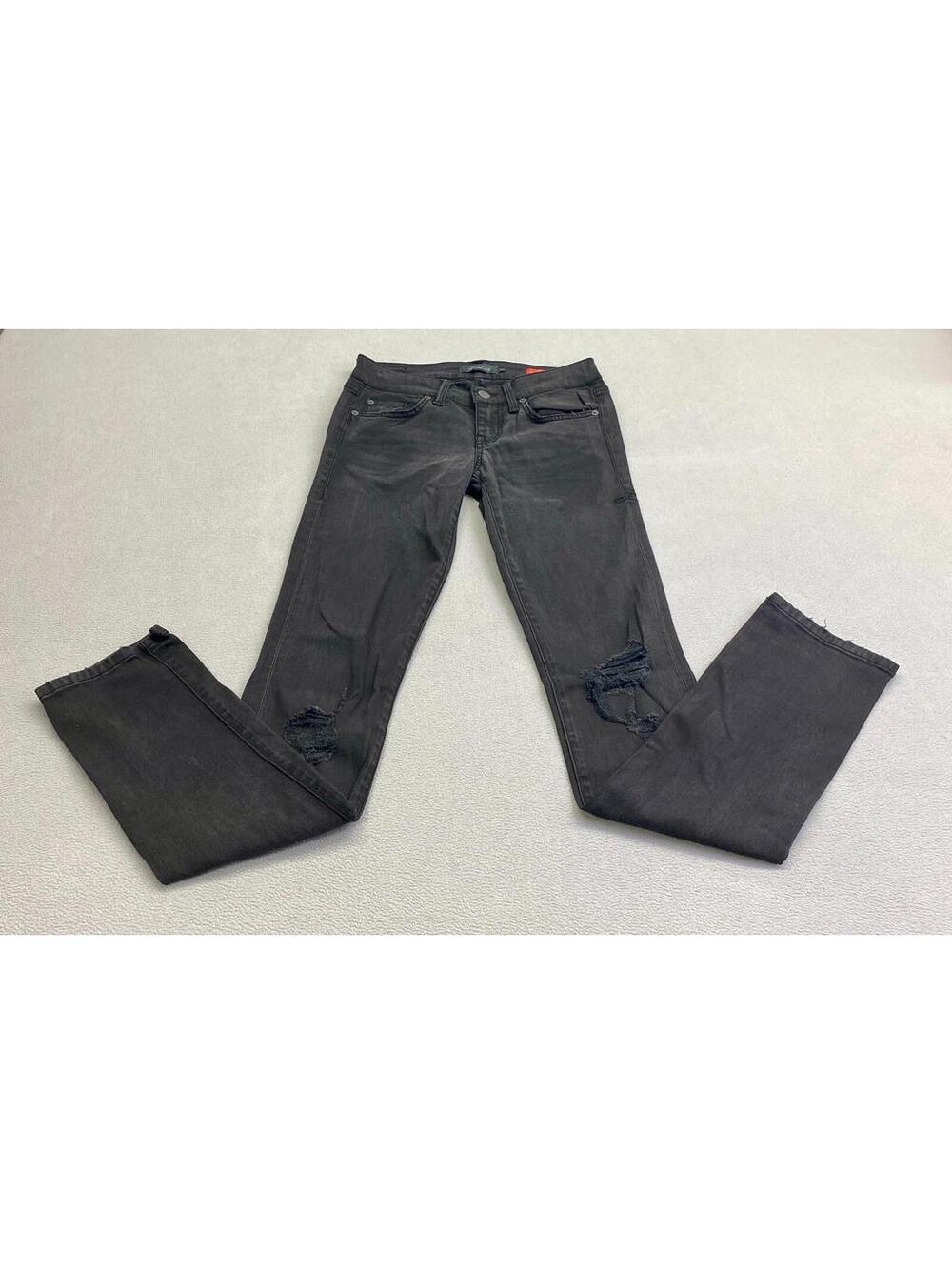 Level 99 Factory Distressed Lily Skinny Straight Women's Jeans Black Size 25